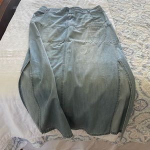 London Jean full length skirt with 2 side slits